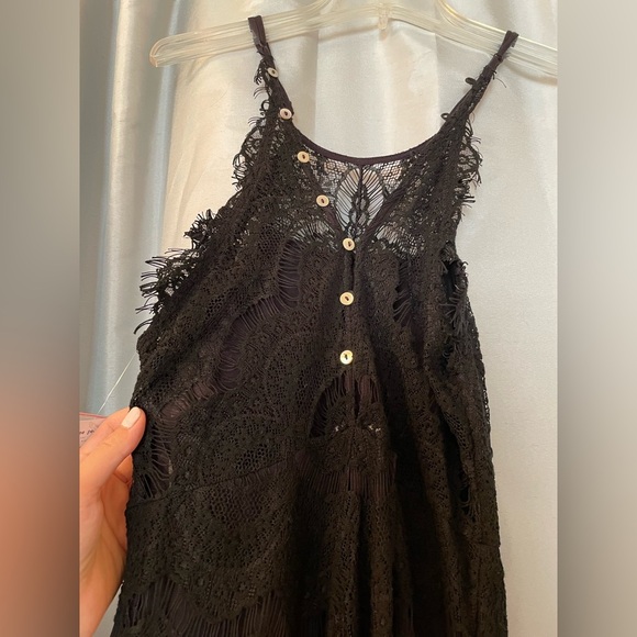 Free people black lace dress size small NWT - Picture 2 of 5